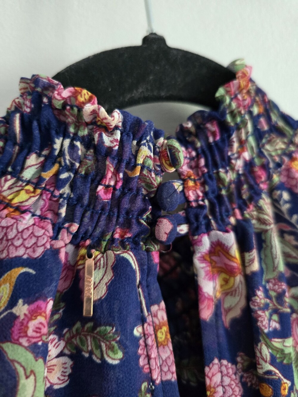 Revolve Misa Gianna Floral Long Sleeve Boho Romantic Mini Dress Size M - Picture 7 of 9